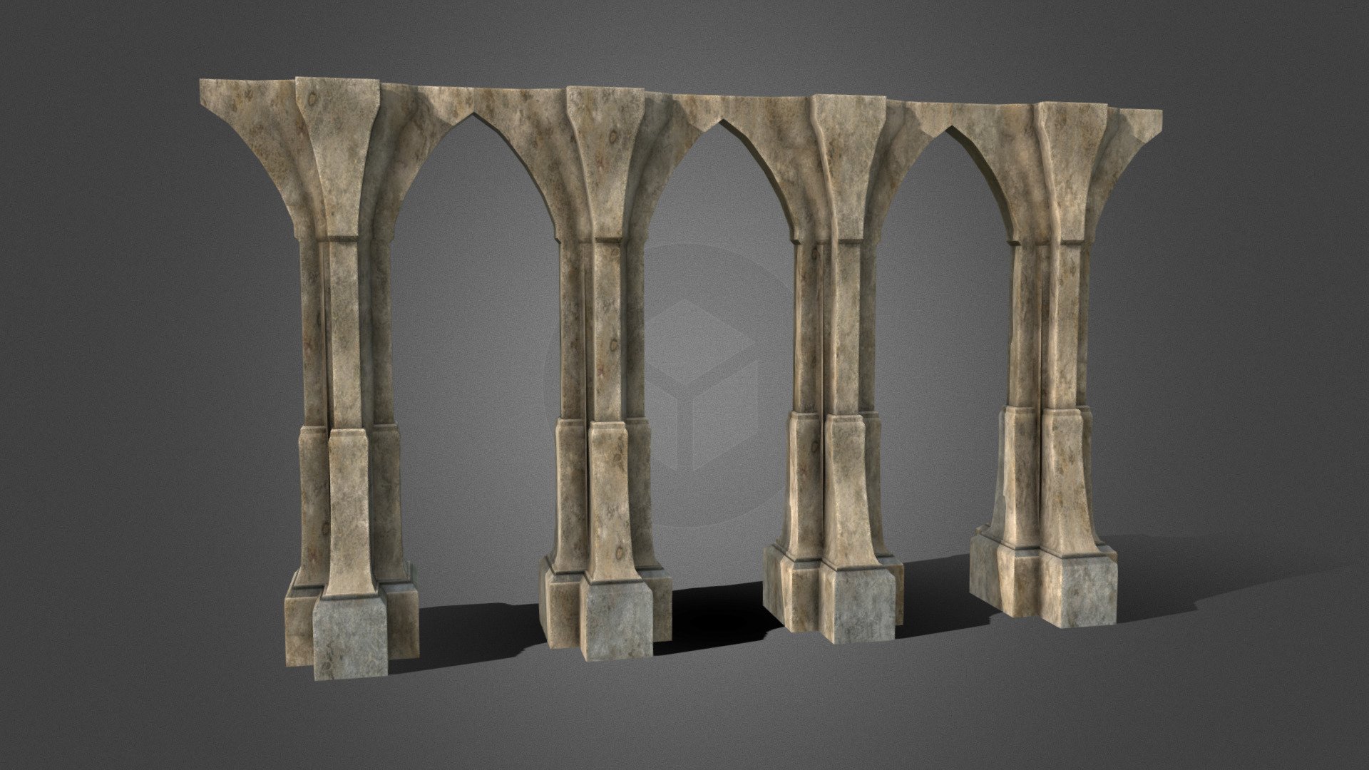 neogothical pier architectural asset pack - Download Free 3D model by ...