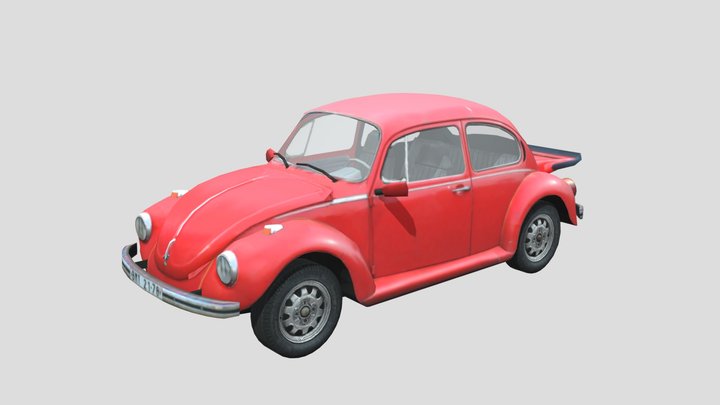 Classic Volkswagen Beetle 3D Model