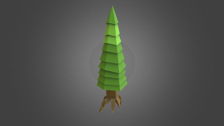 Minimalist Pine Tree 3D Model