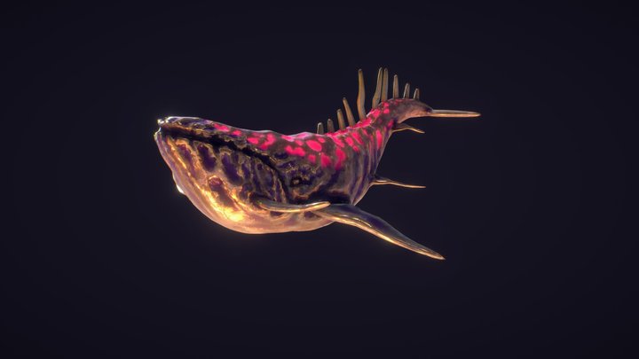 Stylized Whale 3D Model