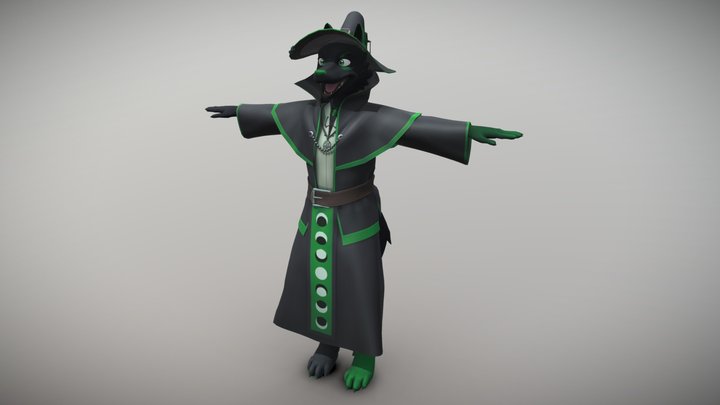 WizardWolf Skin - VRchat Commision 3D Model