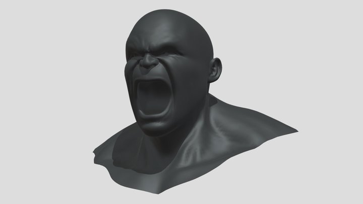 Hulk Base head mesh 3D Model