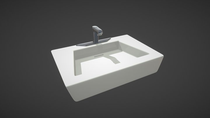 Modern Bathroom Sink 3D Model