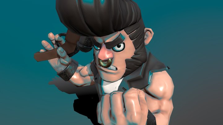 Bull Pose 3D Model