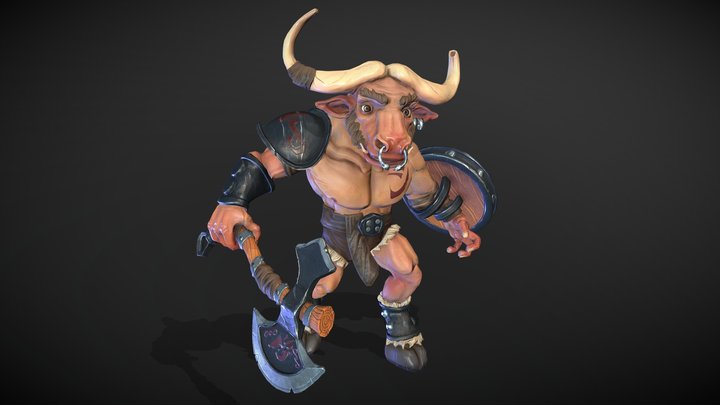 Minotaur stylized character 3D Model