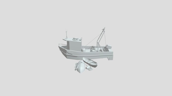 By the ocean- Modeled props 3D Model