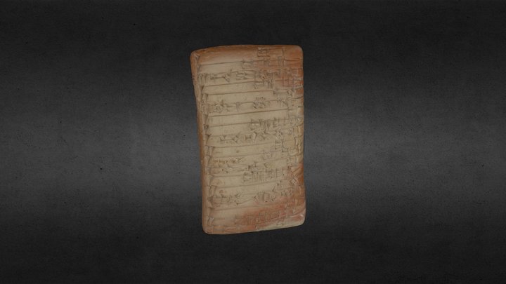 1: Tablet, circa 2046-2038 B.C. 3D Model