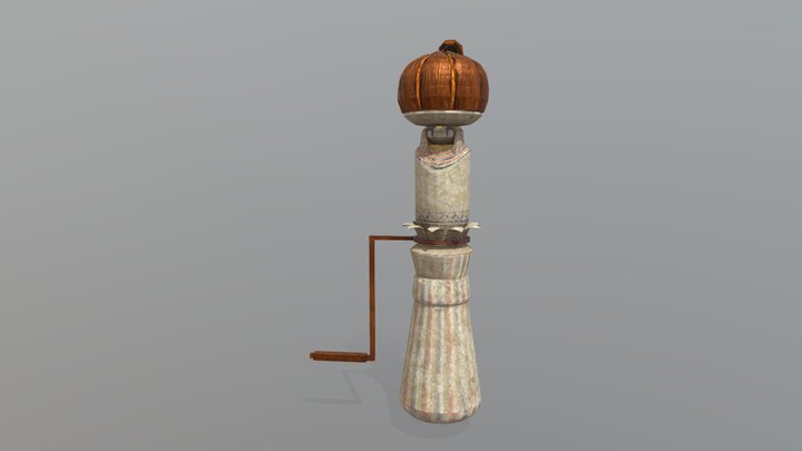 Animated Egyptian Lamp 3D Model