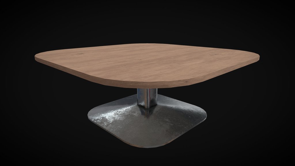 Modern Minimalist Pedestal Coffee Table
