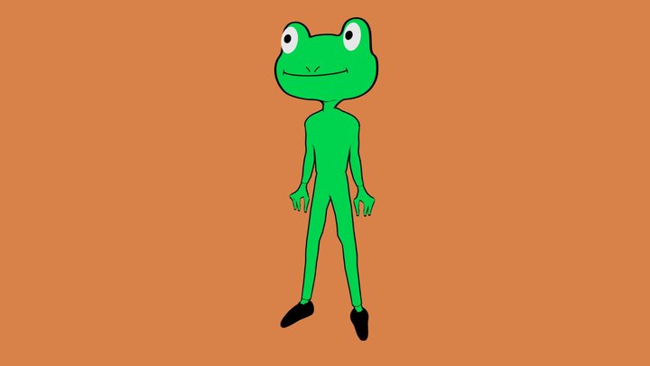 Evolved frog 3D Model