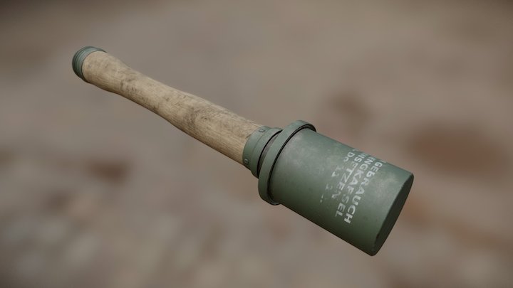 German WWII Grenade 3D Model