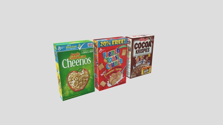 (Free) Cereal Box Kit 2 – Free 3D Model STL