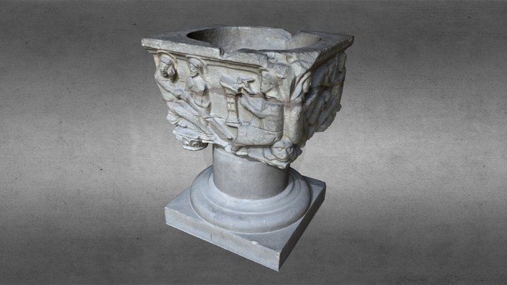 Baptismal font of Church Sainte-Renelde – Modelo 3D gratuito STL