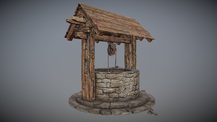 Medieval well 3D Model