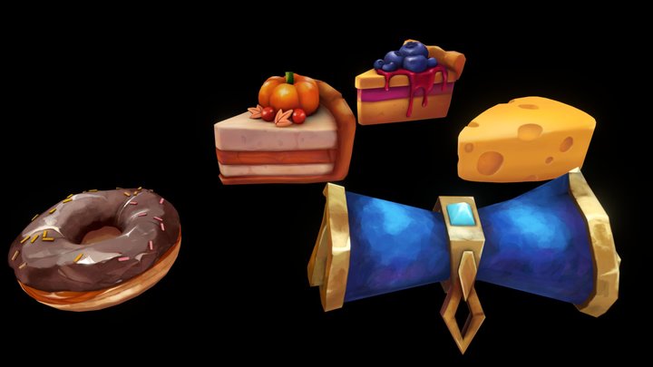 Stylized Asset with handpainted textures 3D Model