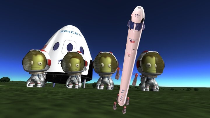 LT SpaceX Dragon V2 3D Model