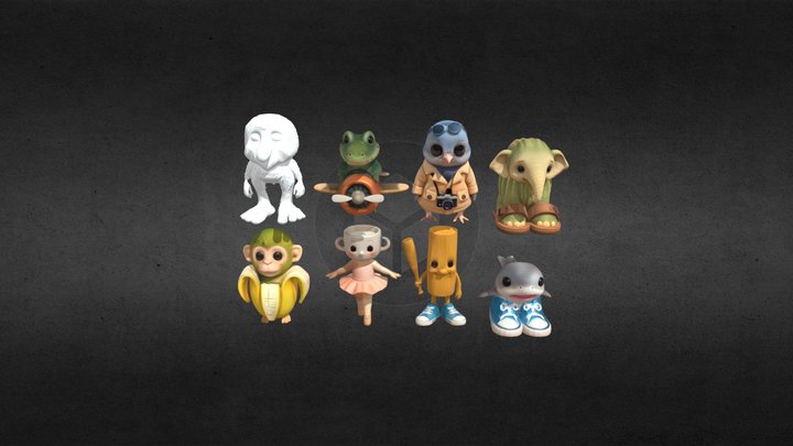 italian meme baby mod pack 3D Model