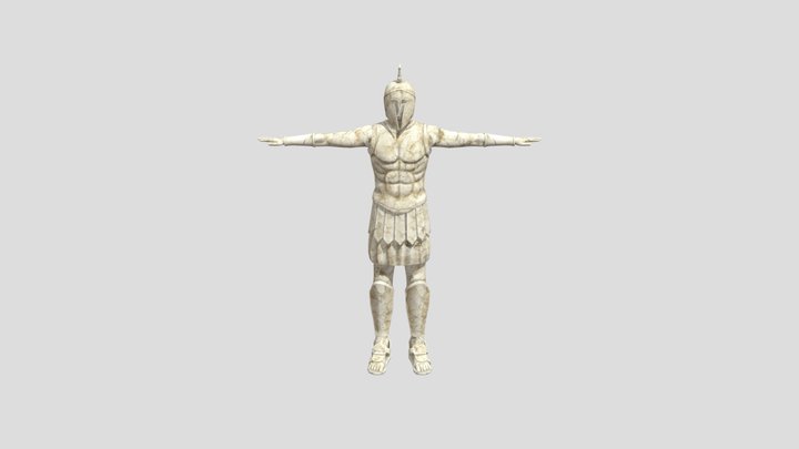 Spartan Statue 3D Model