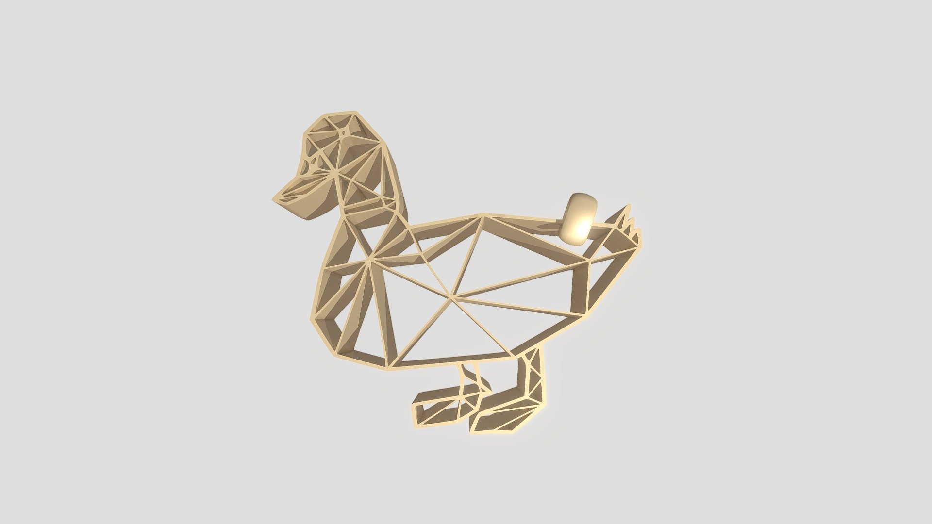 2D-3D Ducky Keychain by Amanda Saldaña