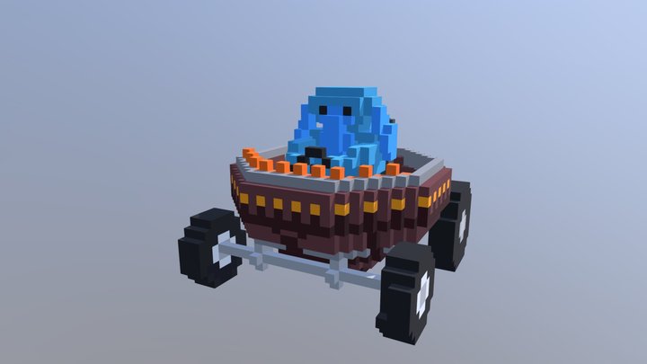 Max Rebo 3D Pixel Racer 3D Model