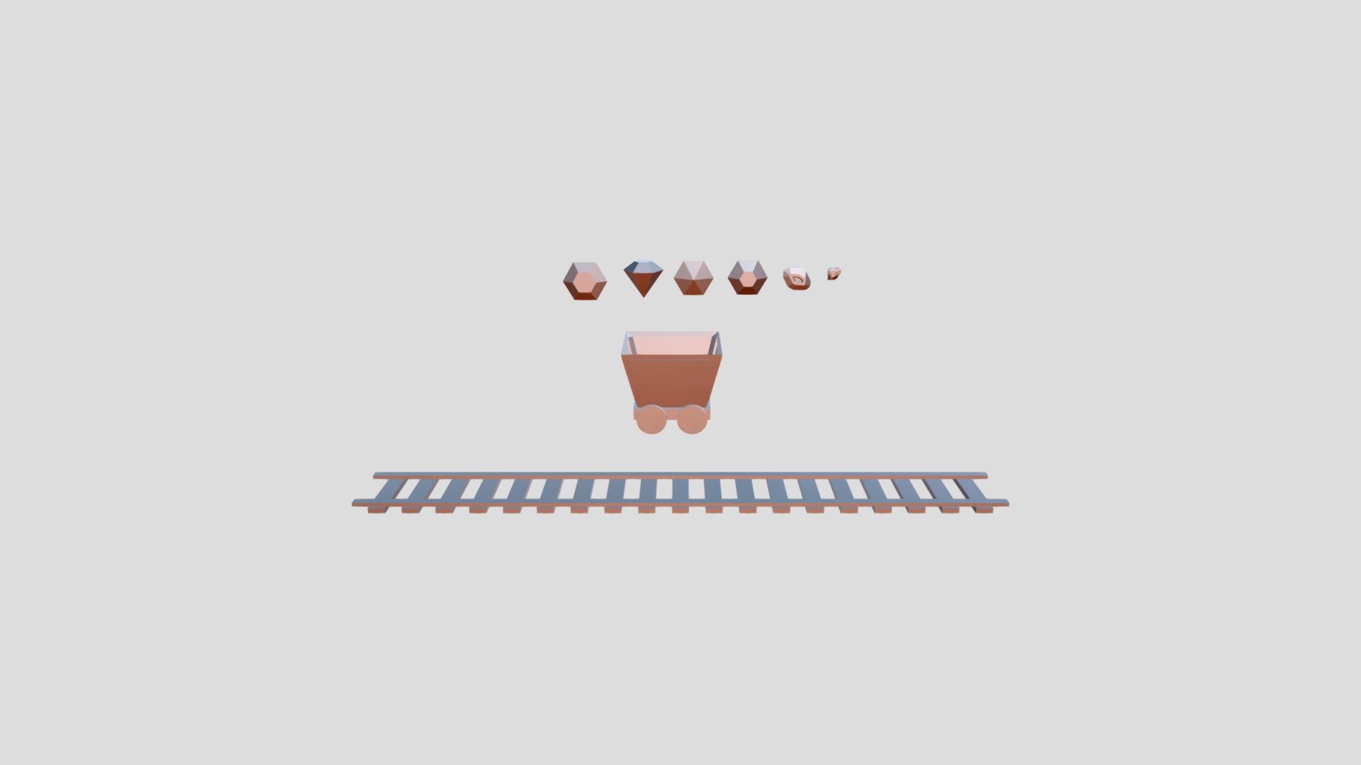 Basic Mine-Cart Treasure Grab game assets