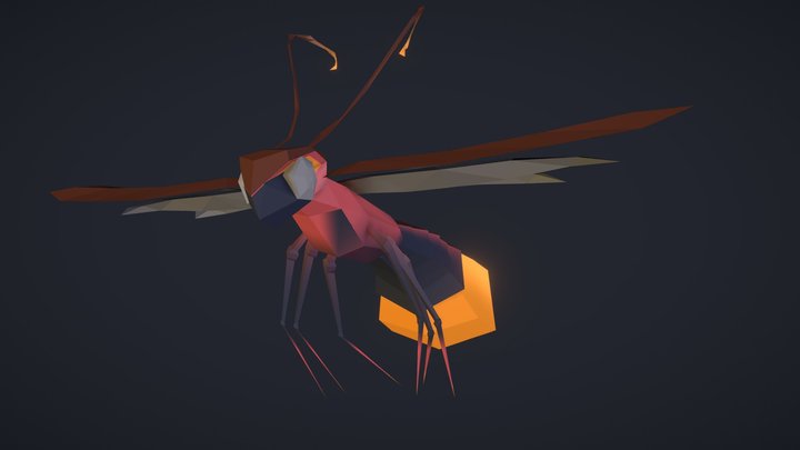 Low-poly Firefly - Stylized 3D Model