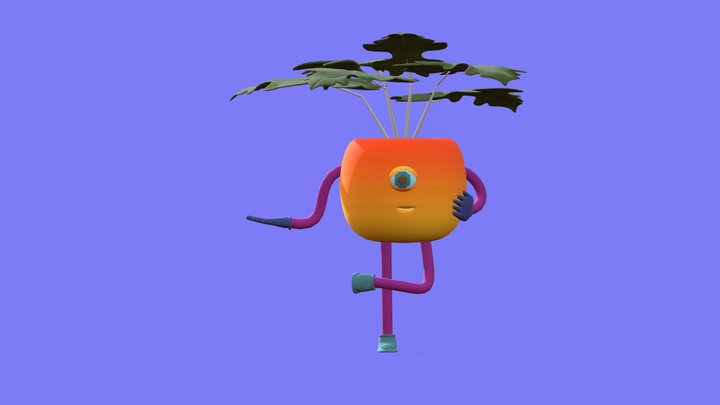 Monstera Character 3D Model
