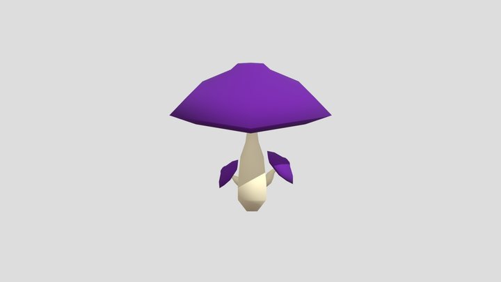 Cogumelo roxo 3D Model