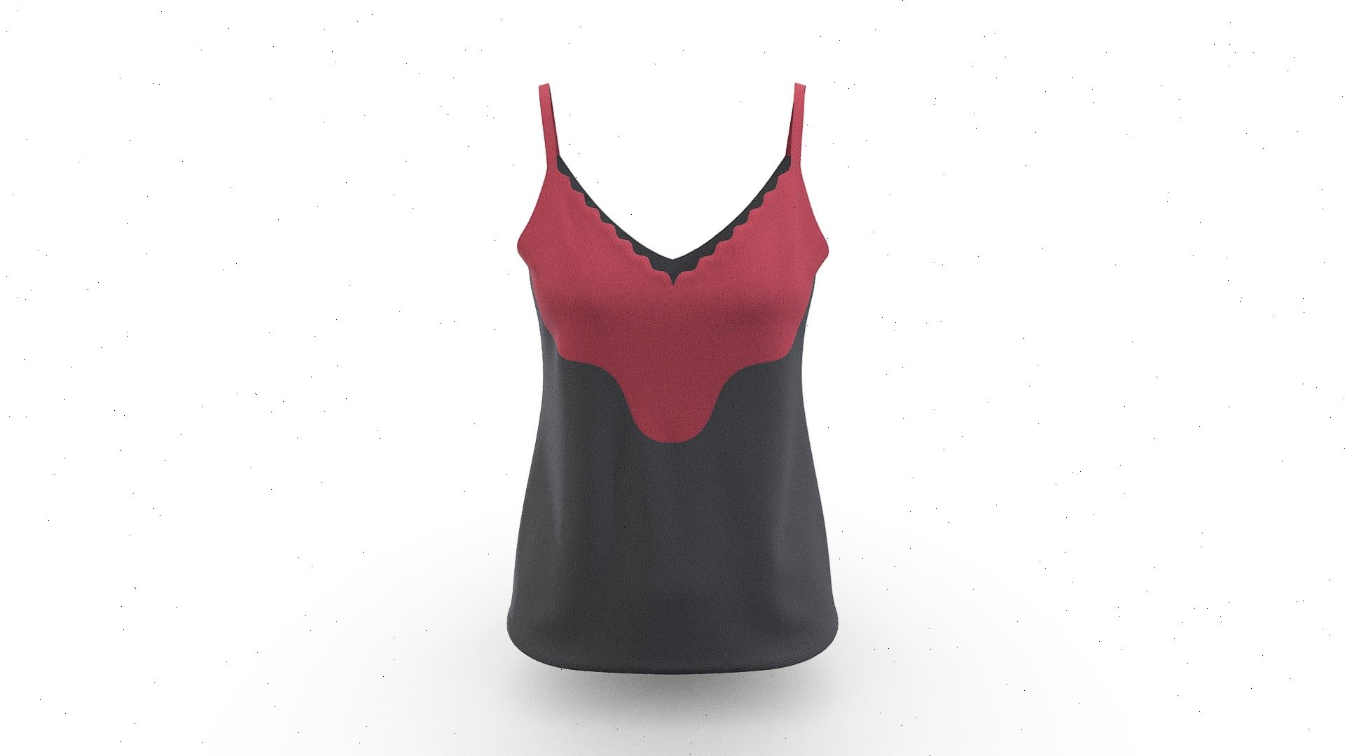 3D model Women tank top with UV map VR / AR / low-poly