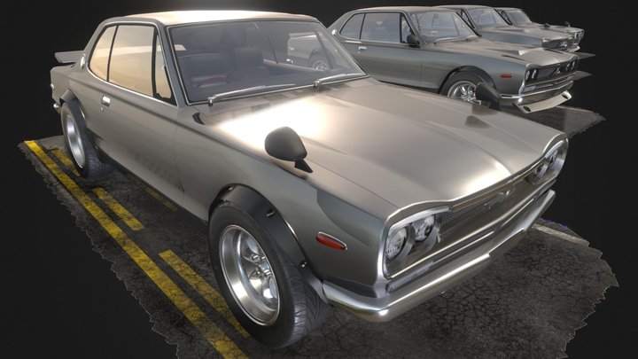 Skyline2000GTX \ KGPC 10 \ Hakosuka \ 1970 3D Model