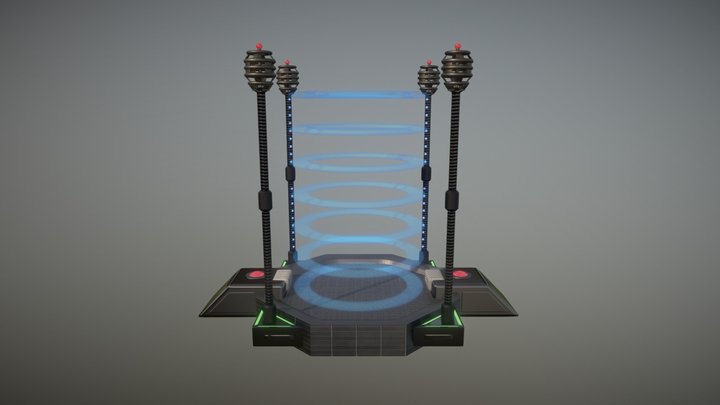 Scifi Teleporter Machine 3D Model