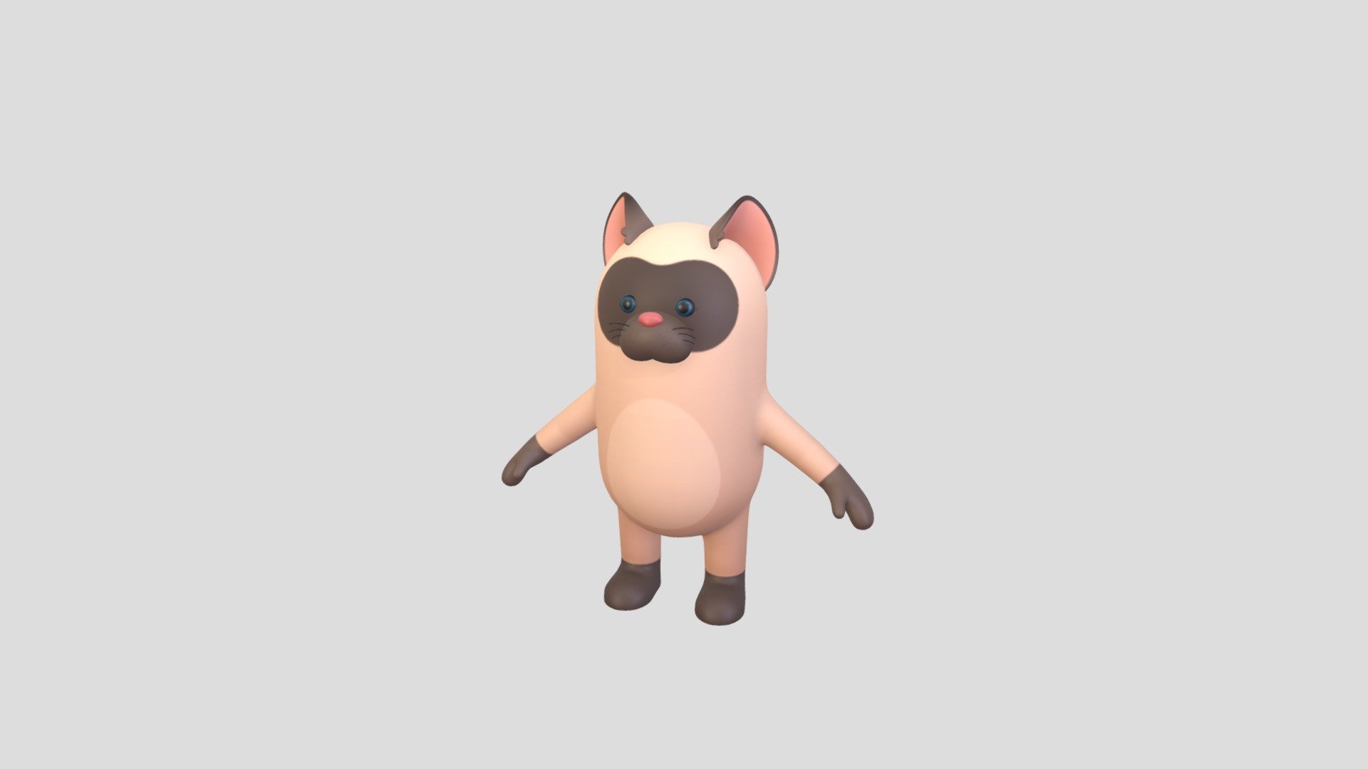 Siamese Cat Character Buy Royalty Free 3d Model By Bariacg [fe2c3f5