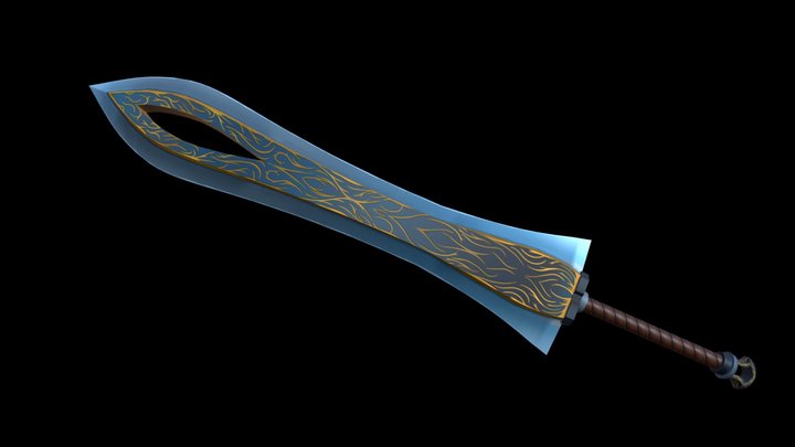 Painted sword 3D Model