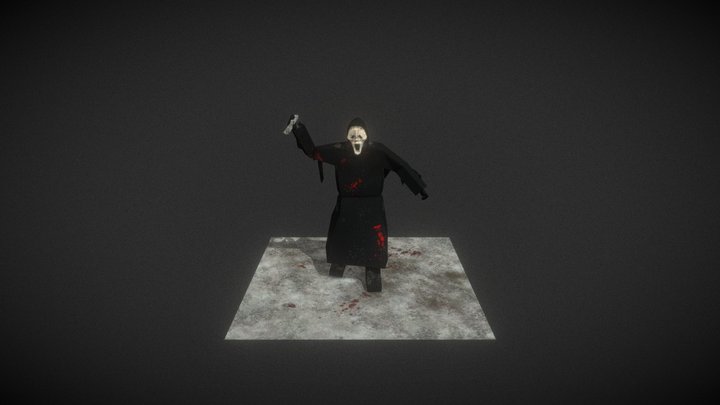 Ghostface in Low Poly Style 3D Model