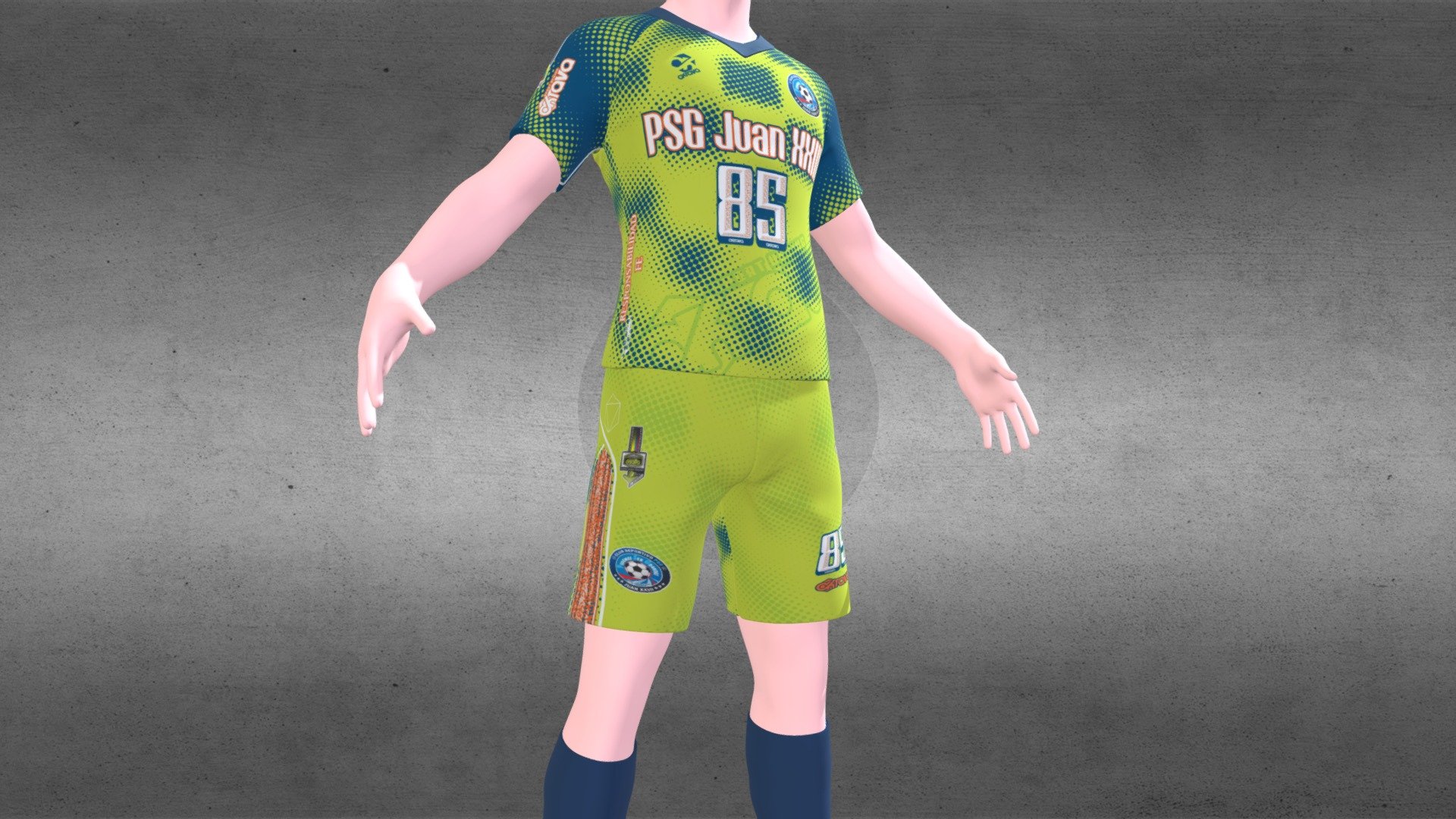 PSG LIGA UNIFORME 2025 - 3D model by ochodp [fe2eea8] - Sketchfab