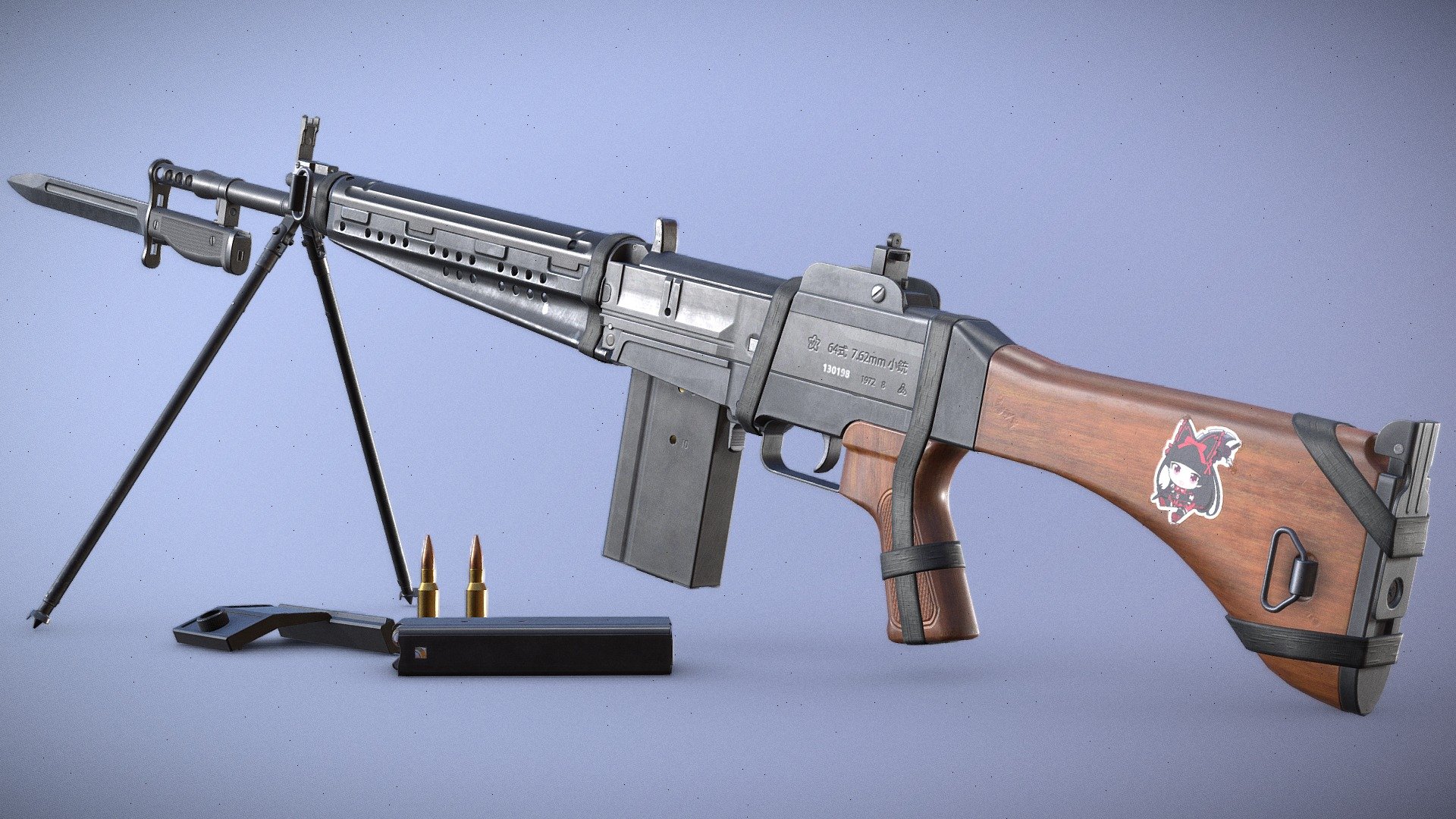 Howa Type 64 Battle Rifle - 3D model by 8sianDude (@haoliu95) [fe30635 ...