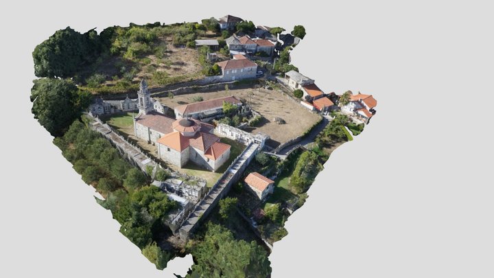 Iglesia San Miguel de Albarellos_ Boborás 3D Model