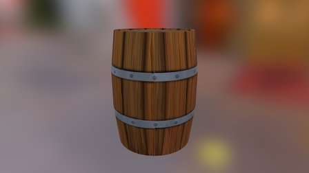 Toon Barrel 3D Model