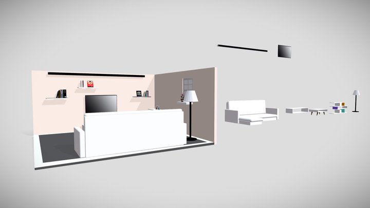 Living Room 3D 3D Model