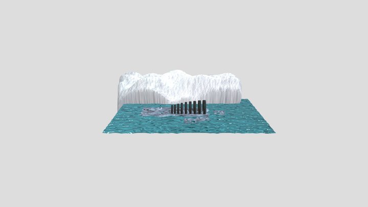 Portal no meio do mar 3D Model