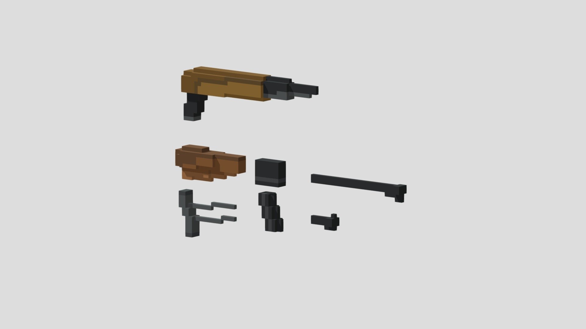Voxel assault rifle - Download Free 3D model by Pieceofvoxel [fe36418 ...