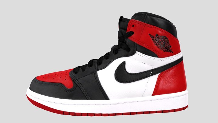 Air Jordan 1 Retro High Bred Toe 3D Model