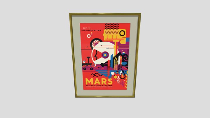 Mars Poster 3D Model