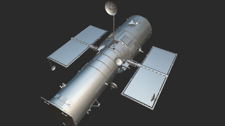 Hubble Telescope 3D Model
