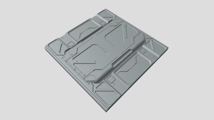 Sci-fi Floor Section KB036 – Modello 3D gratuito STL