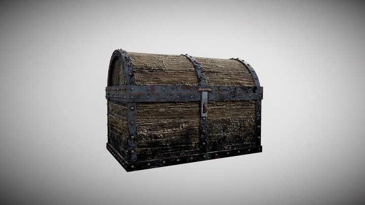 Basic Medieval chest 3D Model