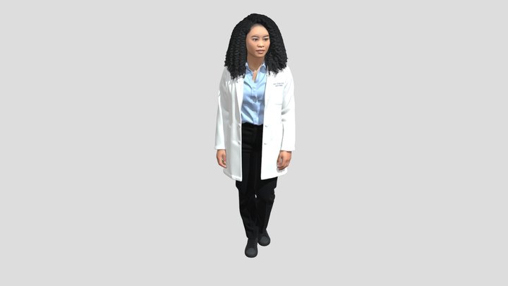 Young Scientist in a White Lab Coat – Modello 3D gratuito STL
