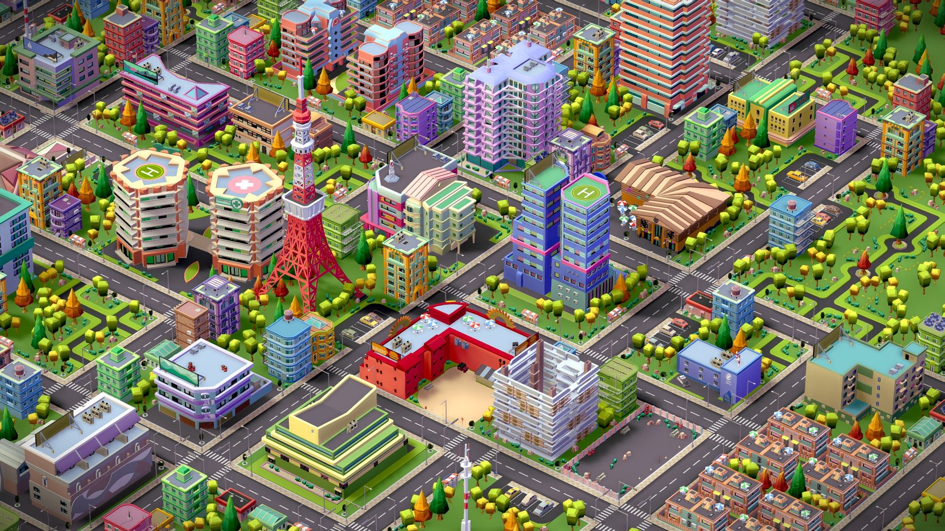 POLY STYLE - Cartoon City Pack - 3D model by Batata Studio ...