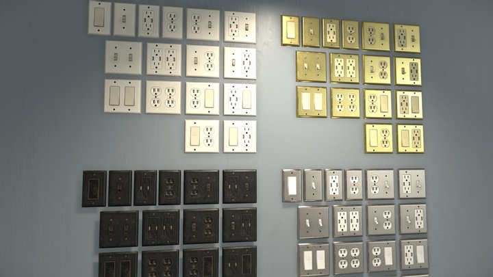 Electircal Outlets and Switches 3D Model
