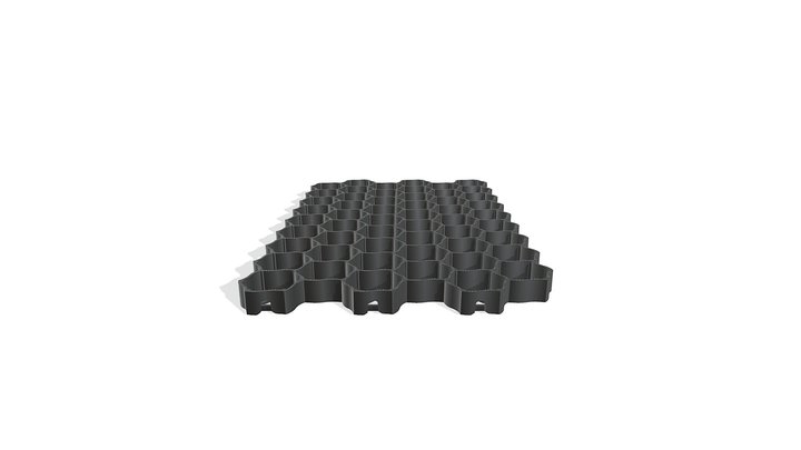 Graden Grid Black 600x400x30mm 3D Model